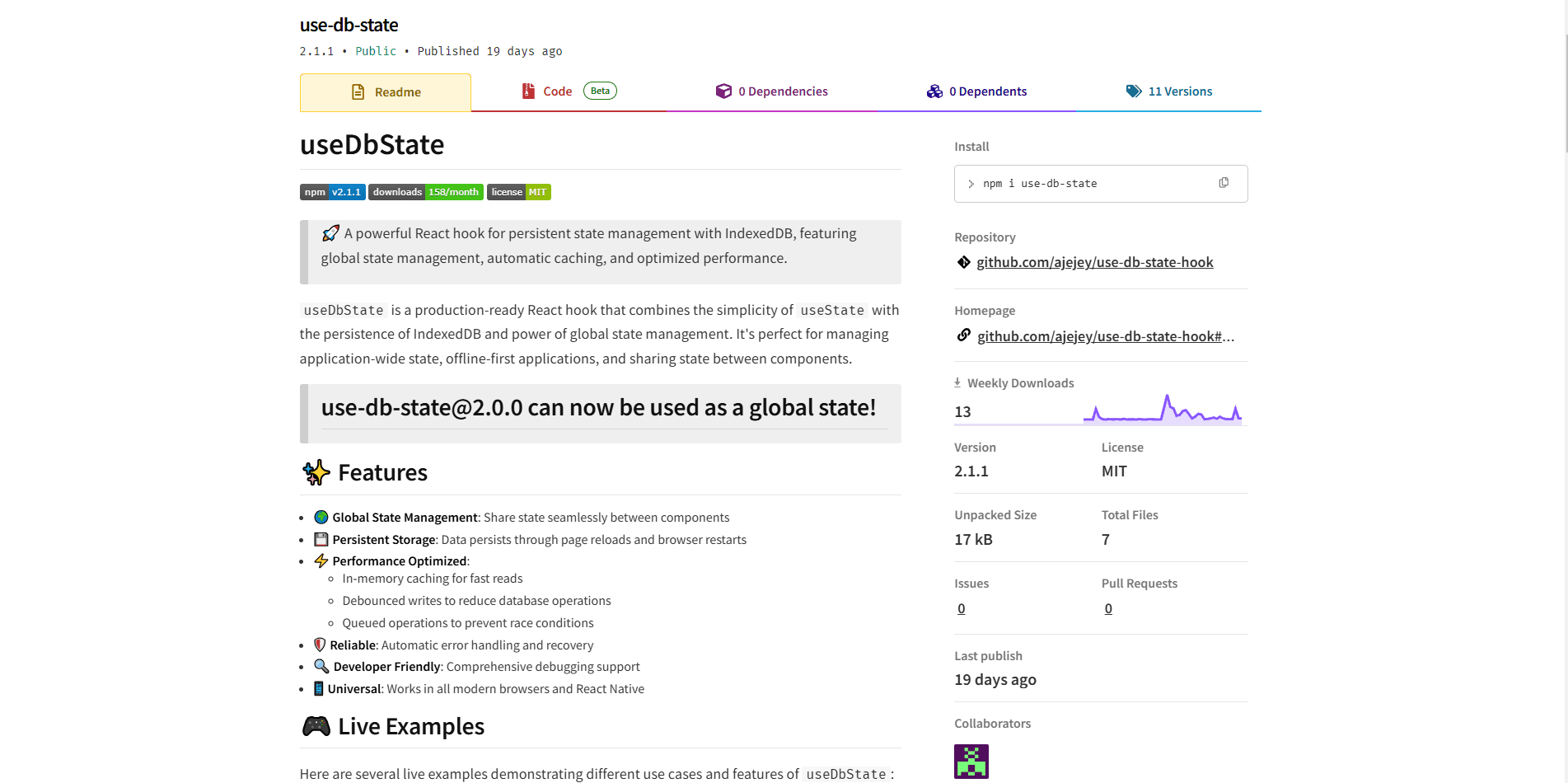 useDbState